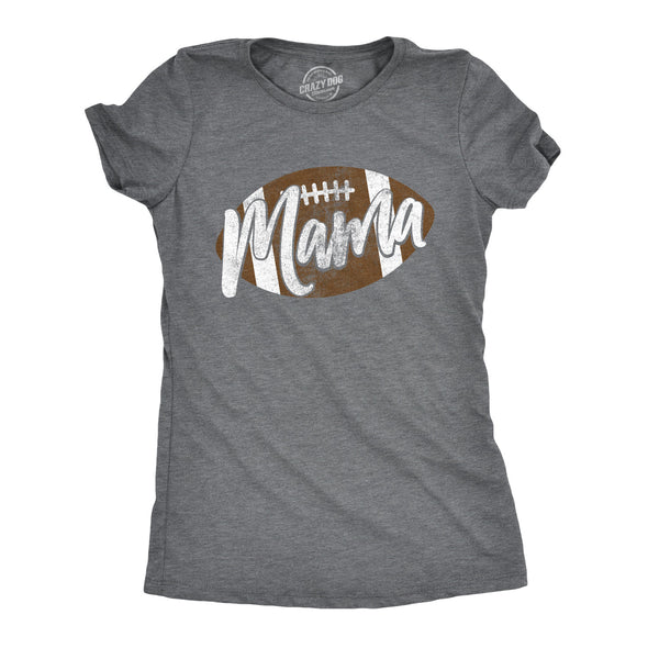 Womens Football Mama Tshirt Cute Pee Wee League Mom Tee