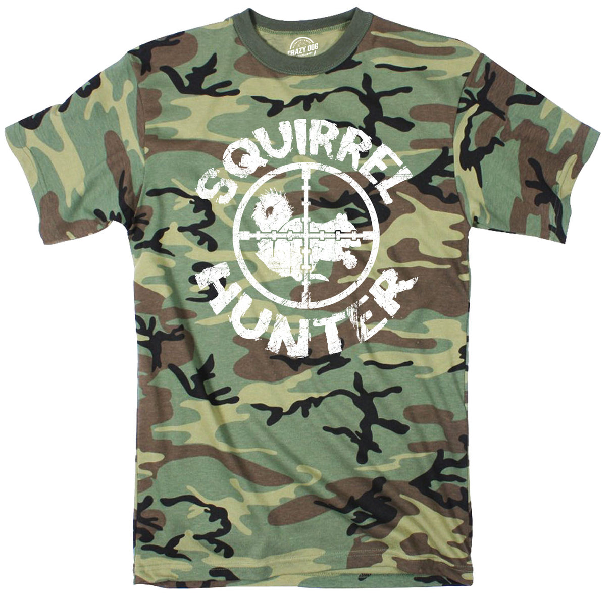 Youth Camo Squirrel Hunter Tshirt Funny Animal Hunting Tee