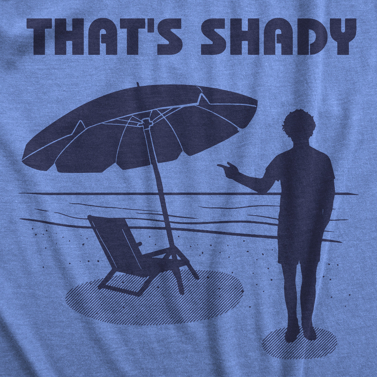 Womens That's Shady Tshirt Funny Beach Vacation Umbrella Tee