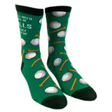 Men's You'll Need A Lot Of Balls To Golf With Me Socks Funny Fathers Day Golfing Footwear