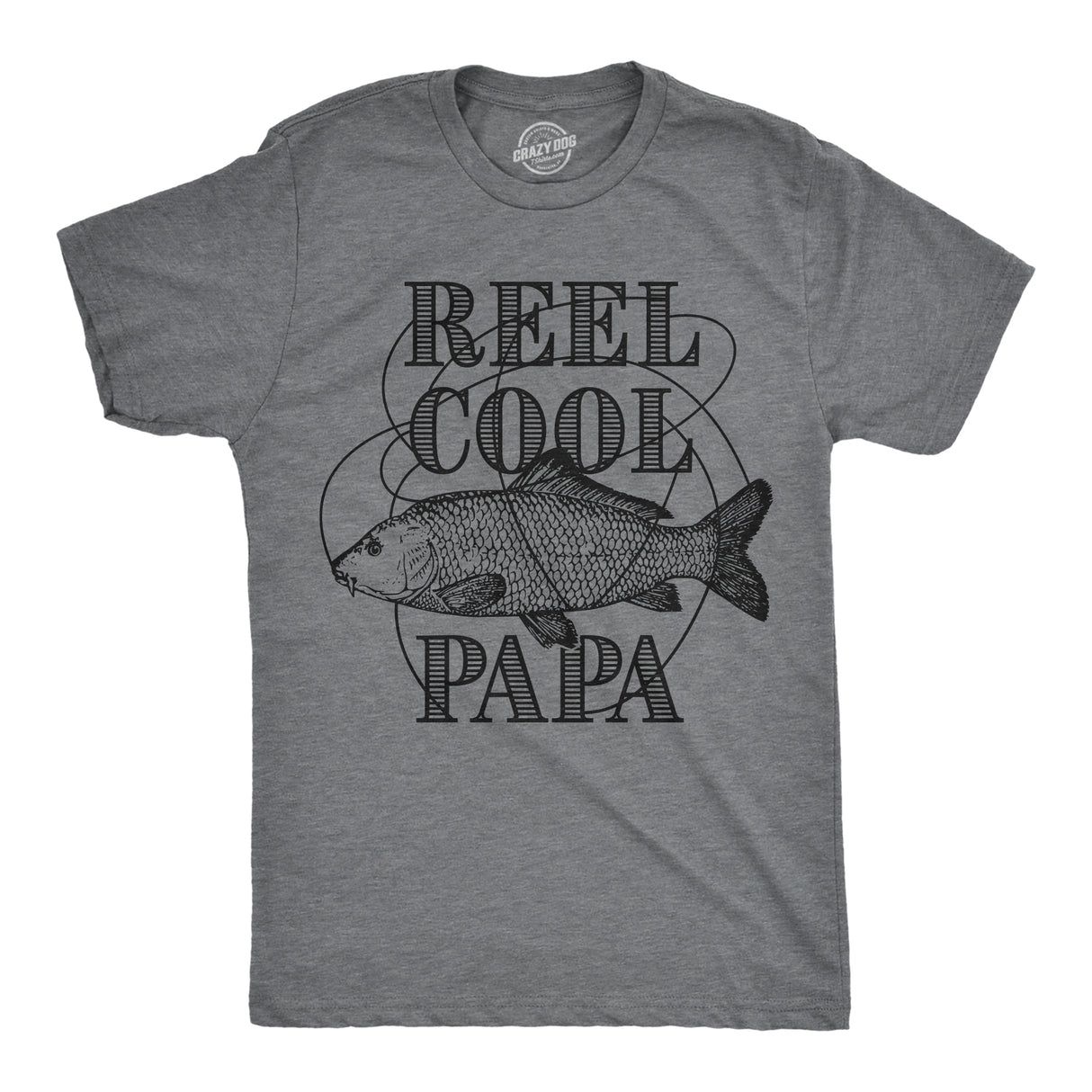 Mens Reel Cool Papa T shirt Funny Fathers Day Fishing Gift for Grandpa