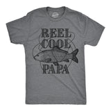 Mens Reel Cool Papa T shirt Funny Fathers Day Fishing Gift for Grandpa