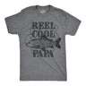 Mens Reel Cool Papa T shirt Funny Fathers Day Fishing Gift for Grandpa