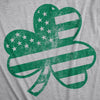 Womens American Shamrock Flag T Shirt USA Saint Patricks Day Clover Graphic