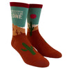 Men's It's A Beautiful Day To Leave Me Alone Socks Funny Desert Camping Graphic Footwear
