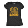 Womens Bring On The Sunshine Tshirt Funny Summer Vacation Beach Graphic Tee