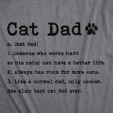 Mens Cat Dad Definition Tshirt Funny Father's Day Pet Kitty Animal Lover Graphic Tee