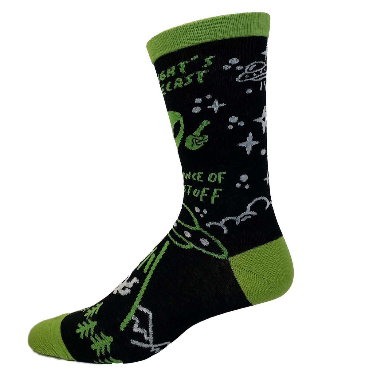 Men's 100% Chance Of Butt Stuff Socks Funny Alien Invasion Novelty Innuendo Footwear