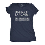 Womens Chance Of Sarcasm Tshirt Funny Weather Report Funny Humor Novelty Tee