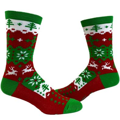 Men's Ugly Christmas Sweater Socks Funny Festive Holiday Xmas Party Novelty Footwear