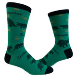 Men's Dadasaurus Socks Funny Fathers Day Dad Dinosaur T-Rex Graphic Novelty Footwear