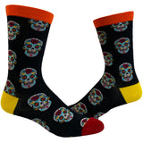 Men's Sugar Skull Socks Funny Day Of The Day Mexico Graphic Novelty Footwear