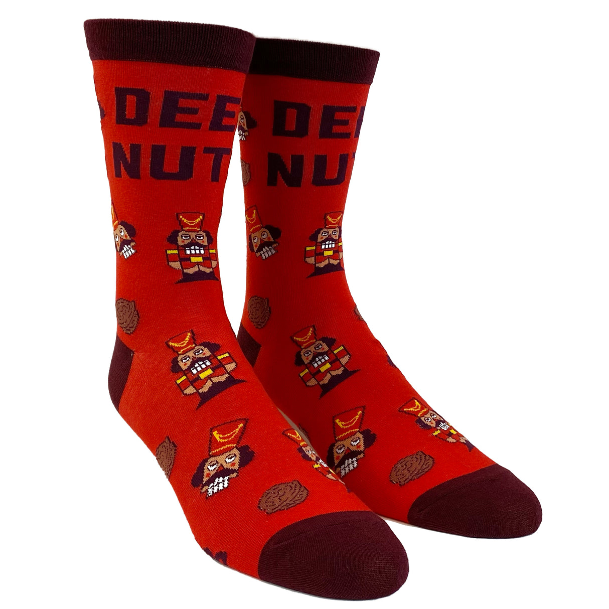 Men's Deez Nuts Socks Funny Christmas Nutcracker Sarcastic Graphic Footwear