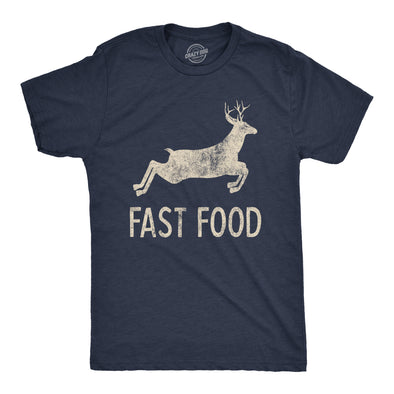 Mens Fast Food Tshirt Funny Deer Hunting Season Novelty Graphic Tee