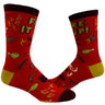 Men's Fire It Up Socks Funny Backyard Bar-B-Que Grilling Meat Graphic Novelty Footwear