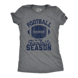 Womens Football Is My Favorite Season Tshirt Funny Big Game Sunday Graphic Novelty Tee