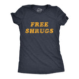 Womens Free Shrugs Tshirt Funny Introvert Hugs Sarcastic Novelty Graphic Tee