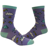 Women's Fuck Off Socks Funny Unicorn Shooting Stars Sarcastic Graphic Footwear