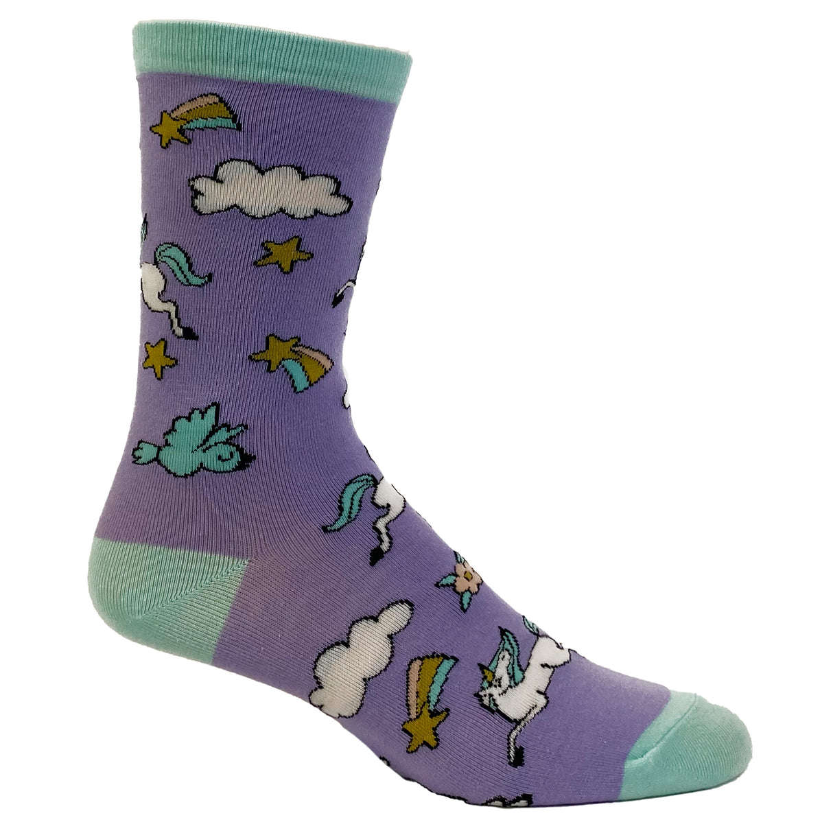 Women's Fuck Off Socks Funny Unicorn Shooting Stars Sarcastic Graphic Footwear