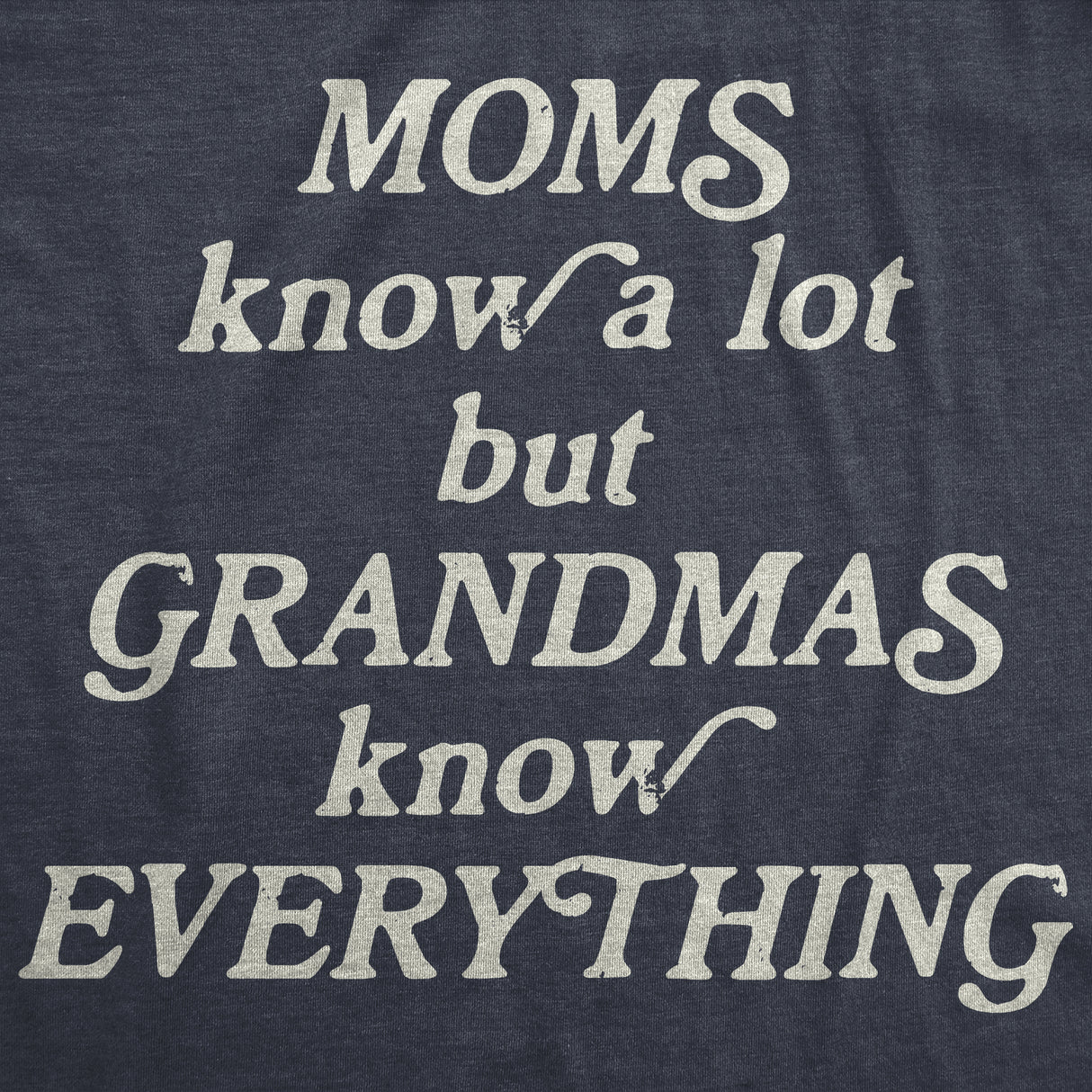 Womens Moms Know A Lot But Grandmas Know Everything Tshirt Funny Mothers Day Family Tee