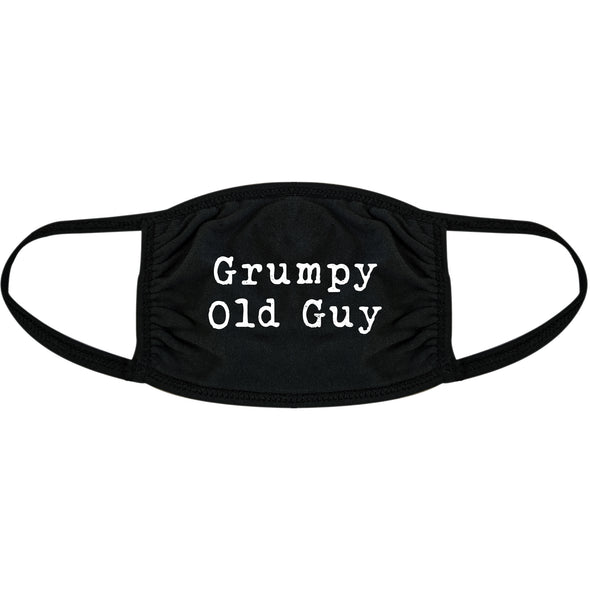 Grumpy Old Guy Face Mask Funny Fathers Day Senior Nose And Mouth Covering