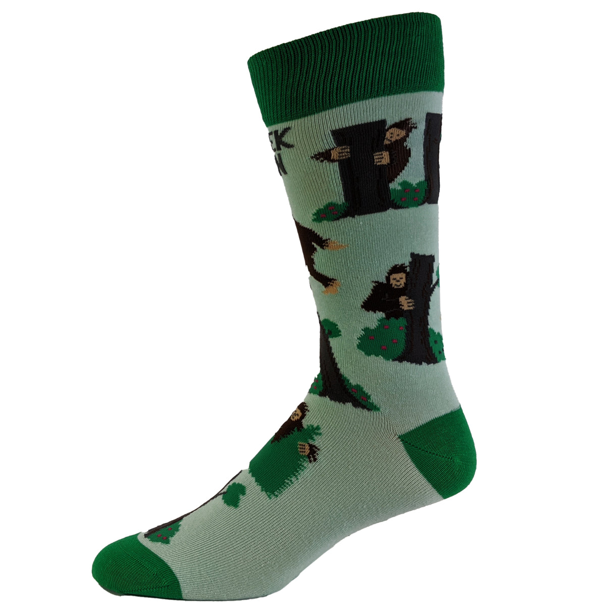 Men's Bigfoot Hide And Seek Champion Socks Funny Camping Sasquatch Knit Novelty Footwear