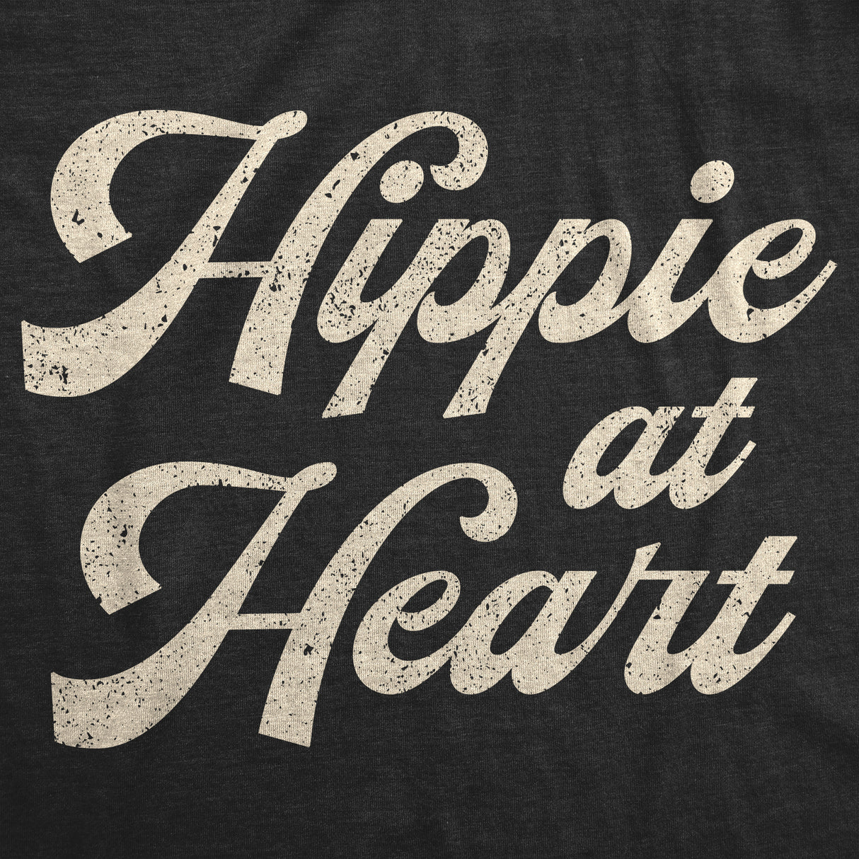 Womens Hippie At Heart Tshirt Funny Flower Child 70s Groovy Graphic Tee