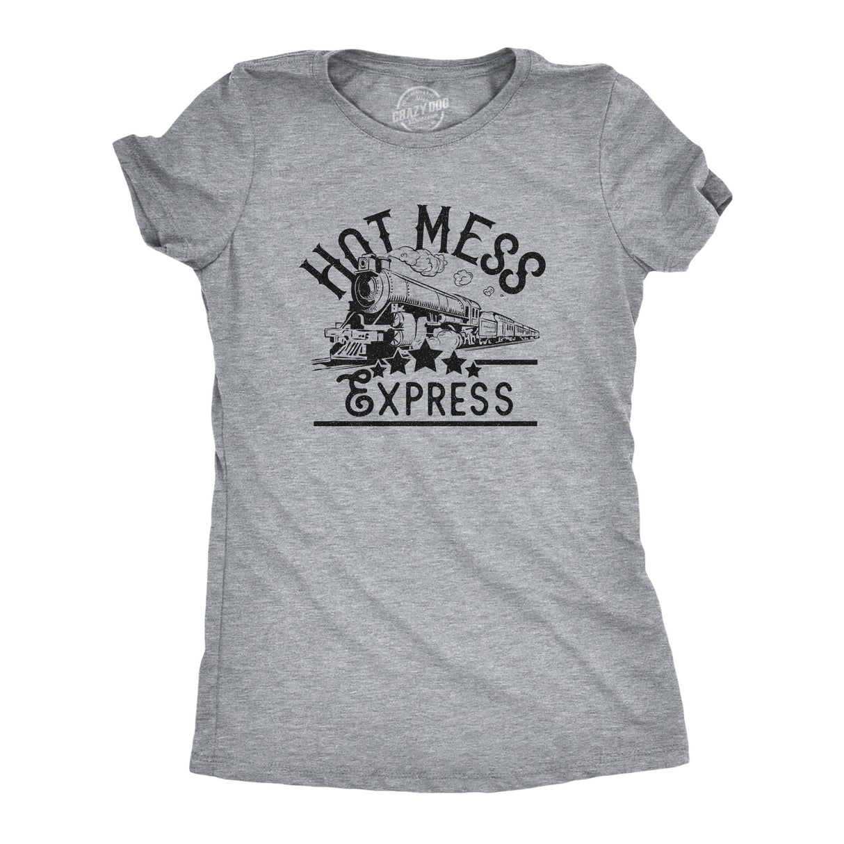 Womens Hot Mess Express Tshirt Funny Train Hangover Novelty Party Tee