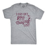 Mens I Can Get You On The Naughty List Tshirt Funny Santa Christmas Graphic Tee