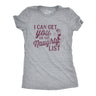 Womens I Can Get You On The Naughty List Tshirt Funny Santa Christmas Graphic Tee
