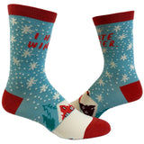 Women's I Hate Winter Socks Funny Snow Cold Seasons Graphic Novelty Footwear