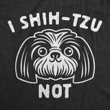 Womens I Shih-Tzu Not Tshirt Funny Pet Puppy Dog Lover Graphic Novelty Tee