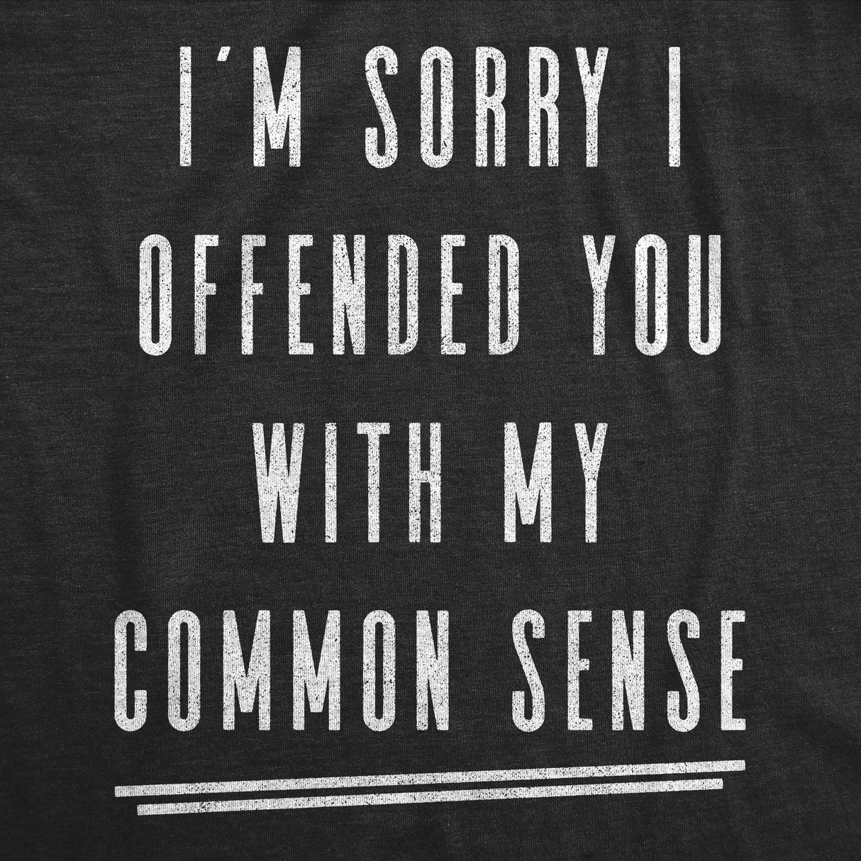 Mens I'm Sorry I Offended You With My Common Sense Tshirt Funny Sarcastic Graphic Tee