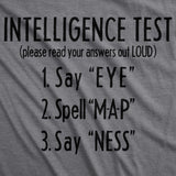 Womens Intelligence Test Eye MAP NESS Tshirt Funny Secret Message Novelty Humor Tee