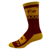 Men's Iron Science Socks Funny Comic Hero Movie Science Chemistry Graphic Novelty Footwear