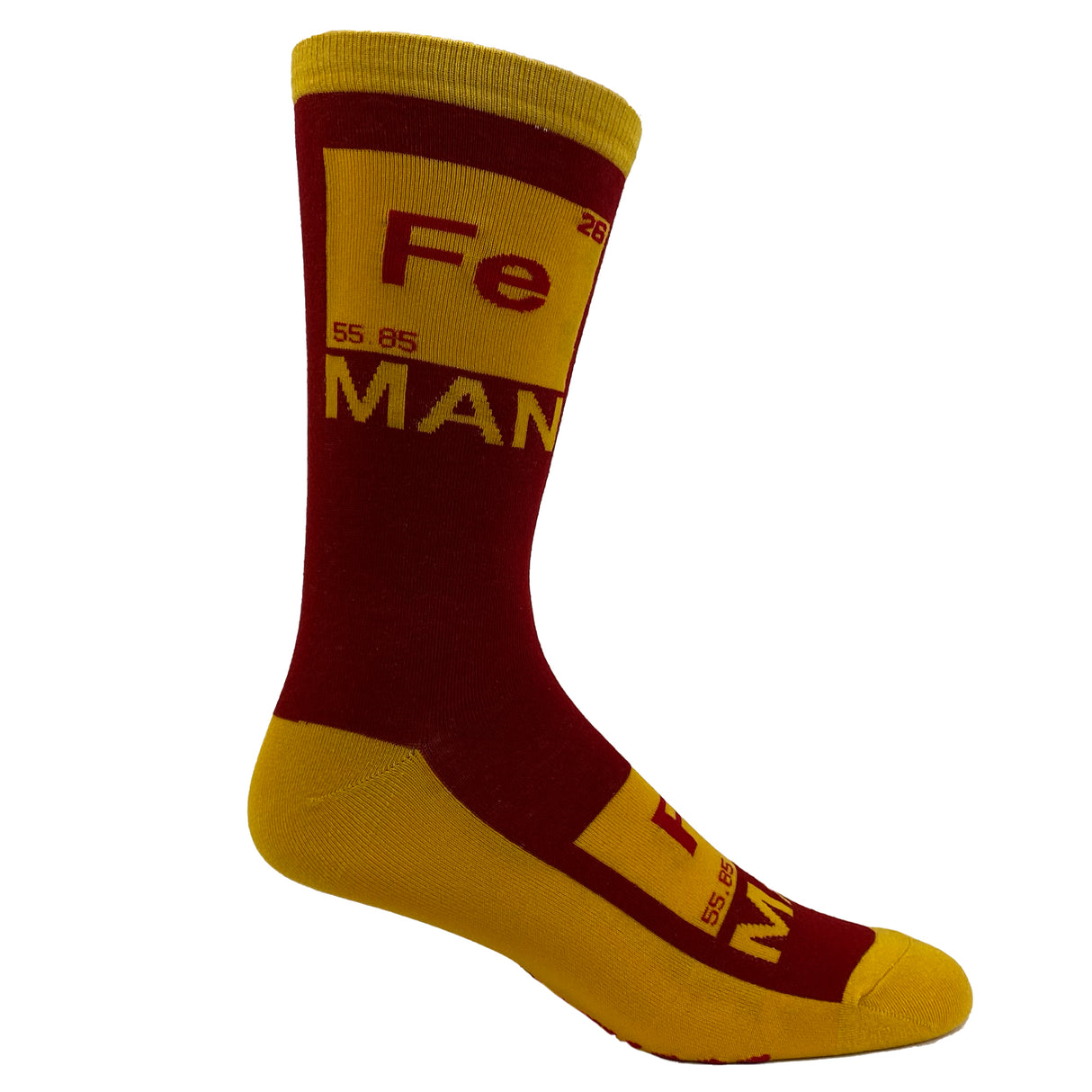 Men's Iron Science Socks Funny Comic Hero Movie Science Chemistry Graphic Novelty Footwear