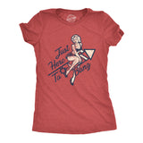 Womens Just Here To Bang Tshirt Funny Firework pin up Model USA Graphic Tee