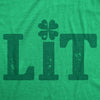 Lit Shamrock Unisex Hoodie Funny Day Drinking Saint Pattys Day Partying Joke Hooded Sweatshirt