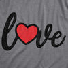 Womens Love Script Heart Tshirt Cute Flirty Date Tee