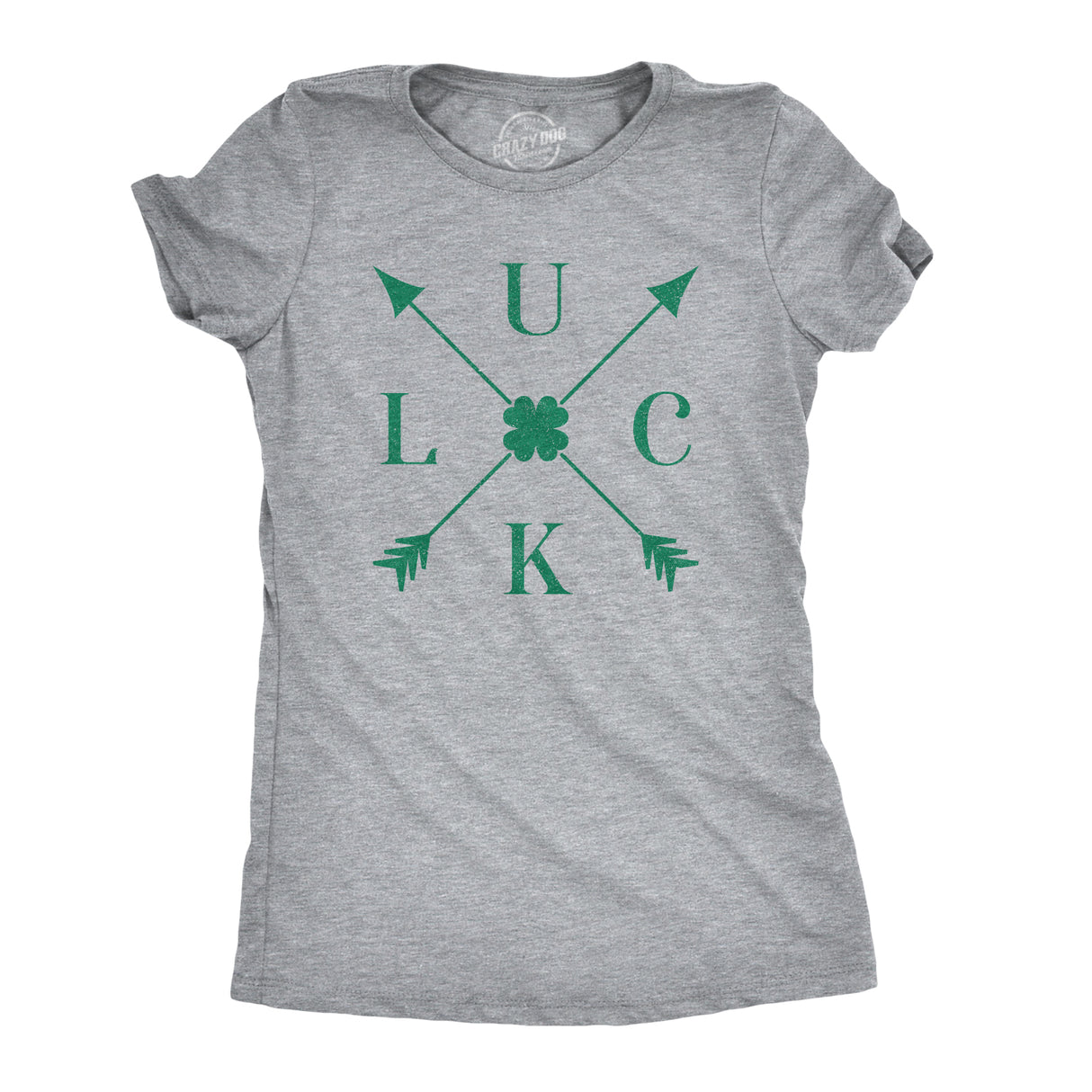 Womens Luck Arrows T Shirt Cute Shamrock Saint Patricks Day Patty Outfit Irish