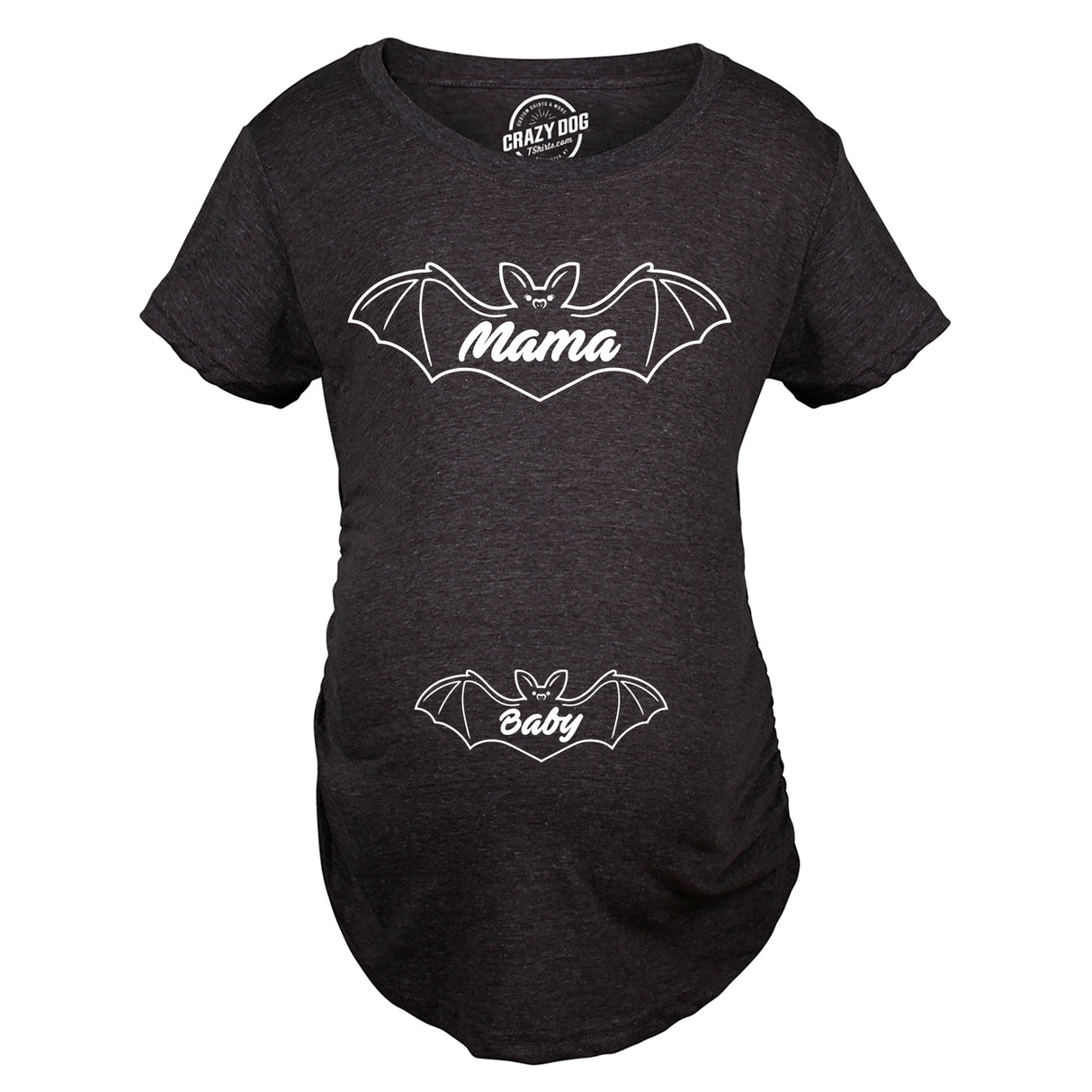 Maternity Mama Bat Baby Bat Pregancy Tee Funny Halloween Baby Announcement Graphic Tee