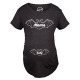 Maternity Mama Bat Baby Bat Pregancy Tee Funny Halloween Baby Announcement Graphic Tee