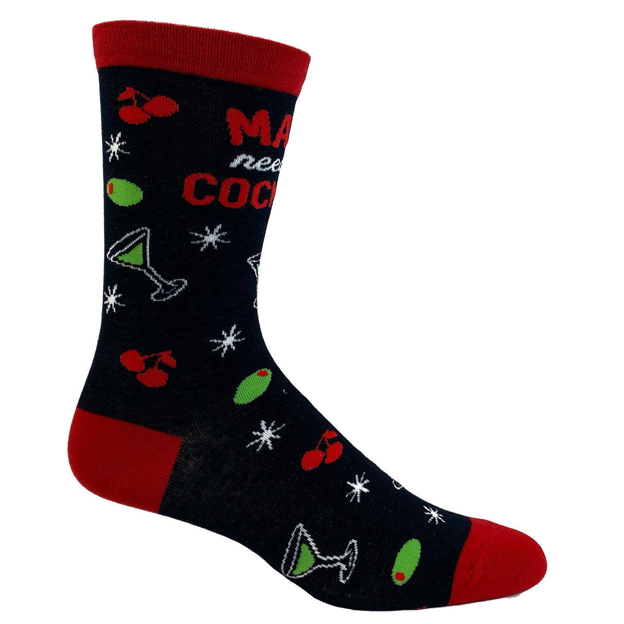Women's Mama Needs A Cocktail Socks Funny Mothers Day Drinking Liquor Graphic Novelty Footwear