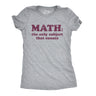 Womens Math The Only Subject That Counts Tshirt Funny School Teacher Pun Novelty Tee