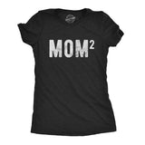 Womens Mama Squared Cubed Tshirts Funny Mom Of Two Three or Four Tees for Mothers Day