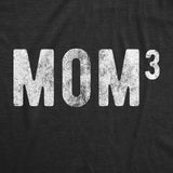 Womens Mom Of Three Tshirt Funny Mothers Day Cubed Math Adulting Graphic Tee