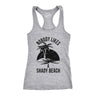 Womens Shady Beach Funny Tees Sleeveless Tops Gym Workout Lifting Novelty Fitness Tank