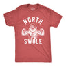 Mens North Swole Tshirt Funny Workout Santa Christmas Graphic Novelty Fitness Tee