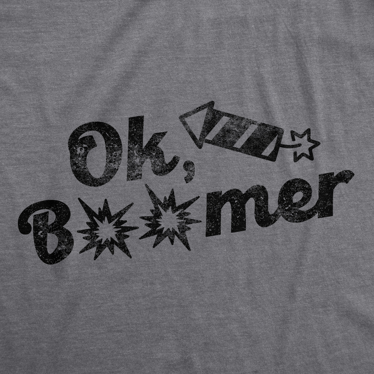 Mens Ok Boomer Fireworks Tshirt Funny 4th Of July Graphic Novelty Tee