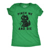 Womens Pinch Me And Die T Shirt Funny Cat Saint Patricks Day T Shirt Sarcastic
